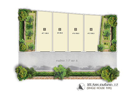 Site Plan: โครงการ มนเทียรทิพ์ รามอินทรา 117 บ้านเดี่ยว